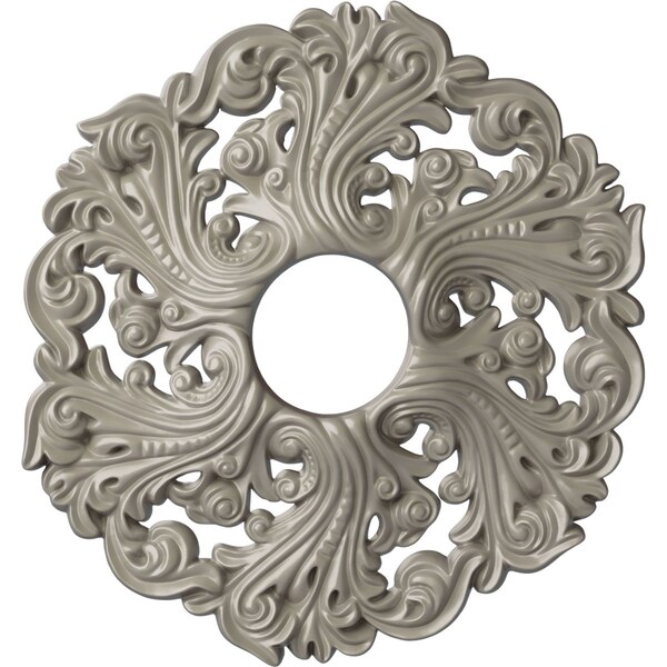 Ekena Millwork Orrington Ceiling Medallion (Canopies up to 4 3/4"), 19 5/8"OD x 4 3/4"ID x 1 3/4"P, Pearl White CM19ORPWS - main